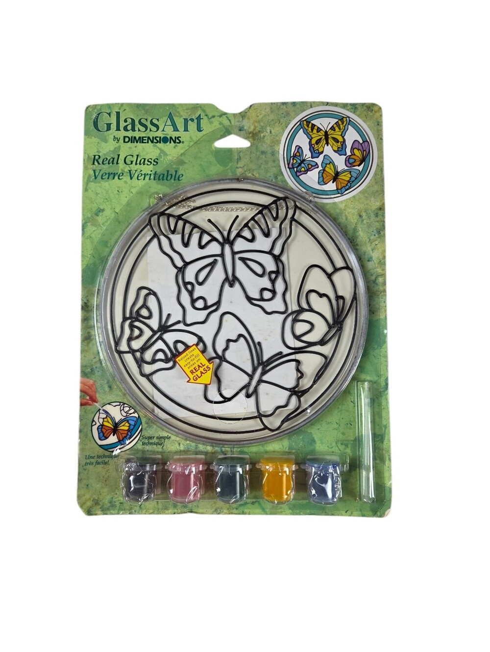 Glass Art by Dimensions Butterfly Suncatcher Kit Paint Your Own